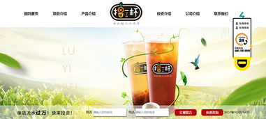 完成創榜股份公司旗下擼一杯奶茶品牌網站開發設計